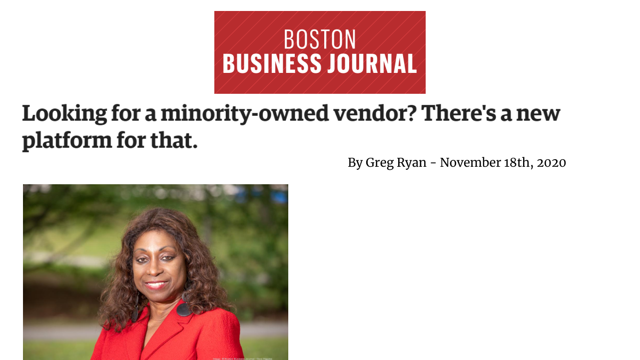 Boston Business Journal: Looking for a minority-owned vendor? There's a new platform for that