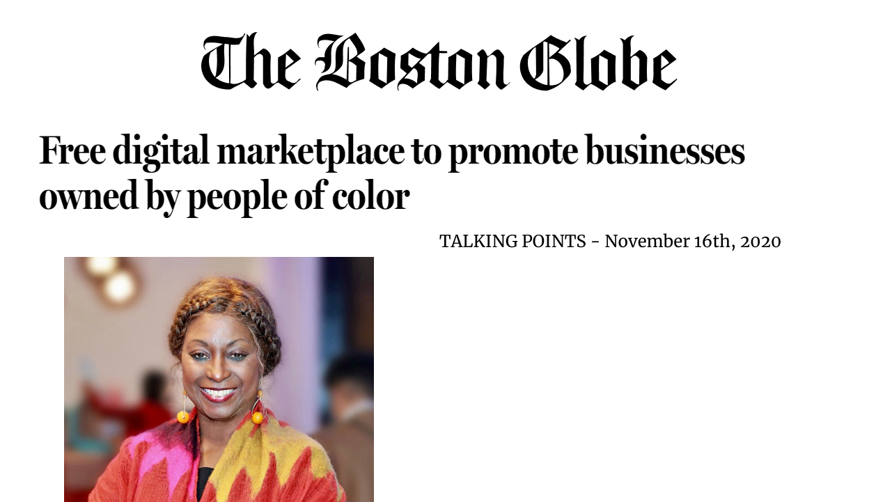 Boston Globe: Free digital marketplace to promote businesses owned by people of color